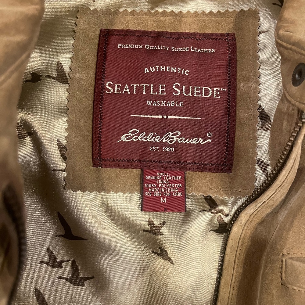 Eddie Bauer Women's Brown Leather Jacket - Picture 3 of 4